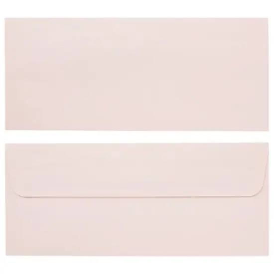 Best Paper Greetings 50-Pack #10 Blush Pink Envelopes with Metallic Rose Gold Foil Lining for Invitations, Mailing Business Letters, 4-1/8x9-1/2 in image {7}