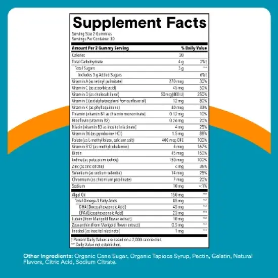 SmartyPants Teen Guy Plus Multivitamin & Omegas Gummies with Vitamins C, D3, B12 & Zinc - 60ct image {4}