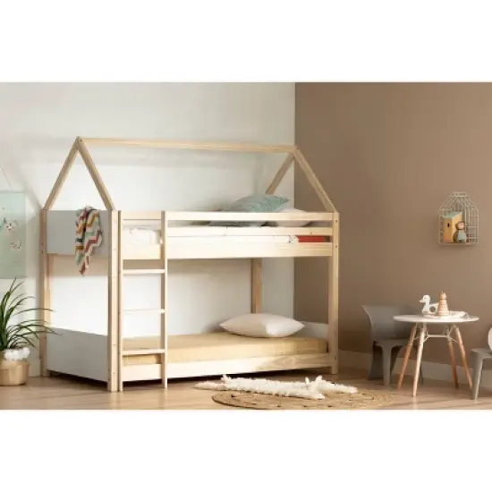 Sweedi House Bunk Beds White/Natural - South Shore image {2}