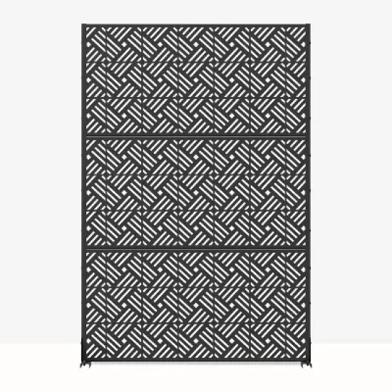 PexFix 72 in. H x 47 in. W Outdoor Metal Privacy Screen Garden Fence Rectangular Pattern Wall Applique image {2}