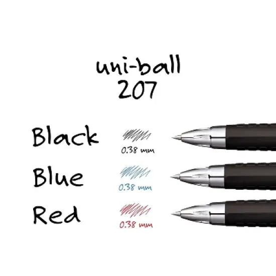 uni-ball 207 Retractable Gel Pens Ultra Micro Point Black Ink 1027467 image {6}