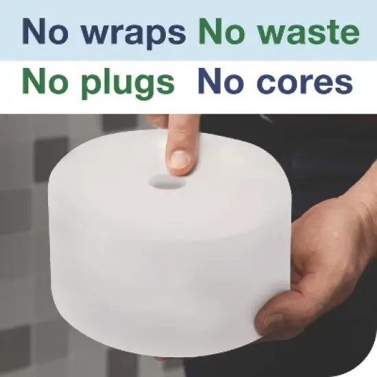 Tork OptiServe High-Capacity Coreless Toilet Paper, 2-Ply, White, 1,500 Sheets/Roll, 18 Rolls/Carton image {3}
