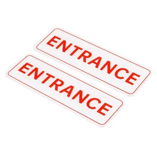 Unique Bargains Acrylic Self-Adhesive Decor Smooth Business ENTRANCE Sign 2 Pcs image {4}