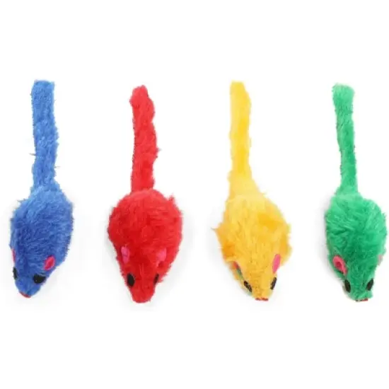 Okuna Outpost 60 Pack Mice Toys for Cat, Colorful Mouse Rattles for Pets, 4 Colors (2 x 0.7 in) image {2}