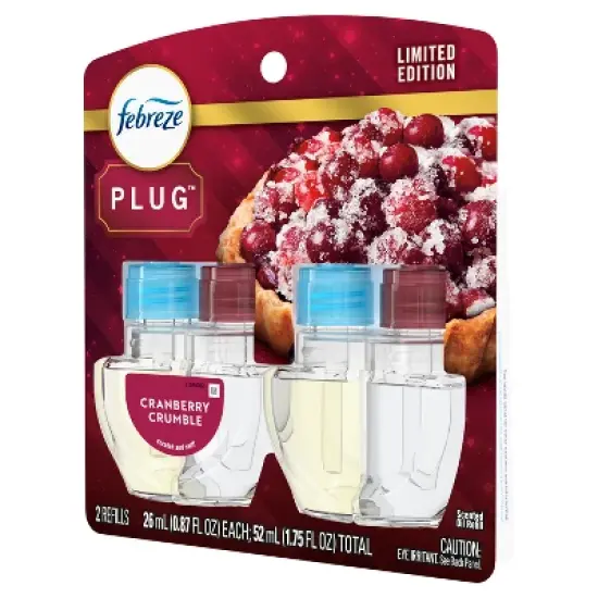 Febreze Plug Dual Air Freshener Refill - Cranberry Crumble - 0.87 fl oz/2ct image {13}