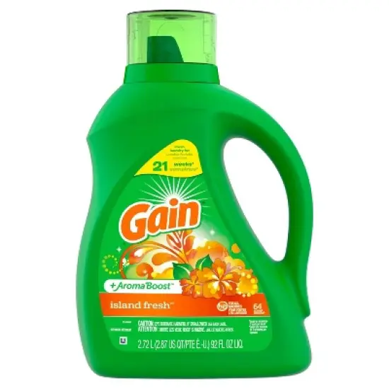 Gain + Aroma Boost Island Fresh Scent HE Compatible Liquid Laundry Detergent image {3}