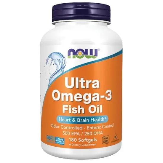 NOW Ultra Omega-3 180 Sgels Fish Oil image {4}