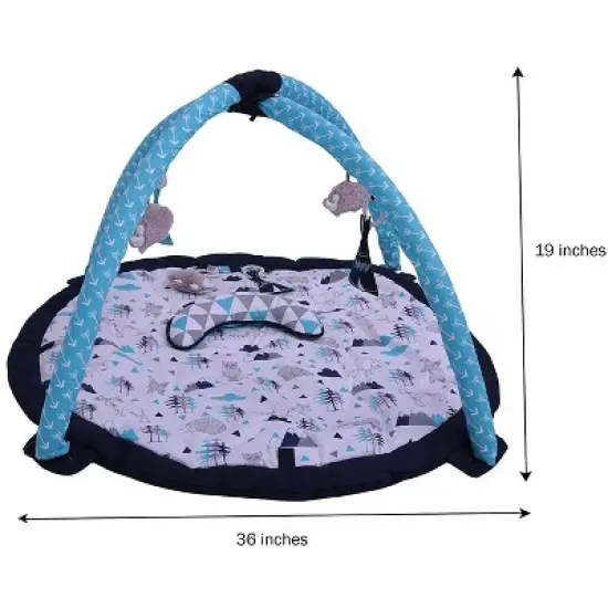 Bacati - Baby Activity Gyms & Playmats (Woodlands Aqua/Navy/Grey) image {1}