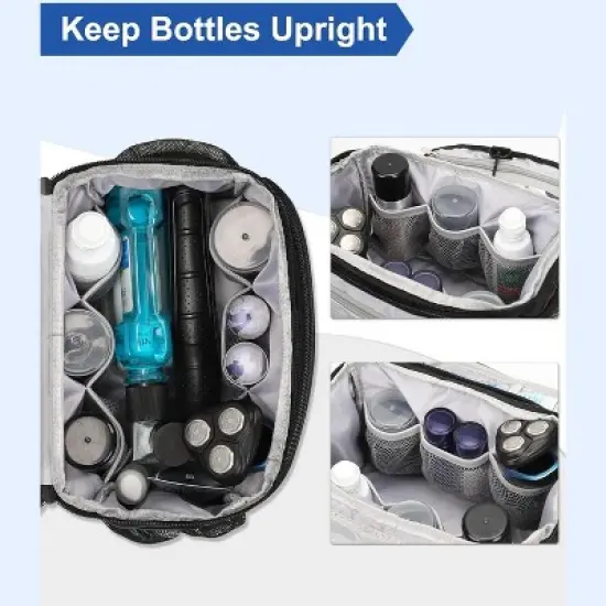 Narwey Toiletry Bag for Men, Hanging Toiletries Bag for Women Water Resistant Dopp image {7}