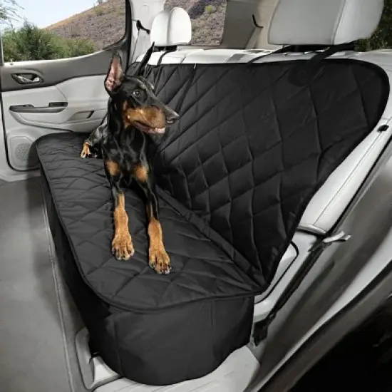 4Knines Rear Seat Cover for Fold Down Seats No Hammock Black Regular image {7}