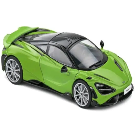 2020 McLaren 765 LT Lime Green Metallic and Black 1/43 Diecast Model Car by Solido image {3}
