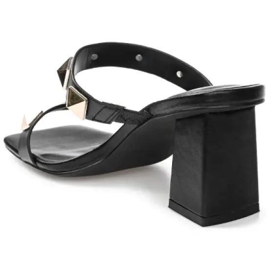 Journee Collection Womens Kirian Tru Comfort Foam Open Square Toe Block Heel Sandals image {6}