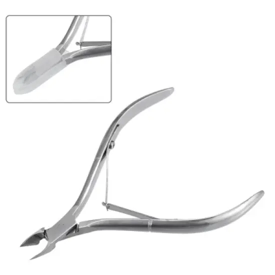 Unique Bargains 1 Set Steel Easy Grip Toe Nail Clippers for Thick Nail Nipper Pedicure Tool Nail Art Clipper Feet Care Tool Silver Tone image {2}