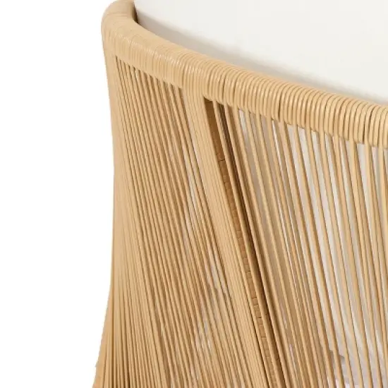 Christopher Knight Home Jabe Outdoor Acacia Wood and Wicker Club Chair with Cushions image {8}