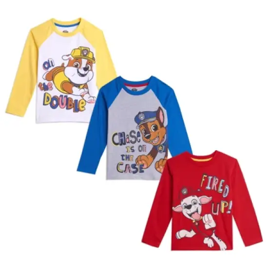 Paw Patrol Rubble Marshall Chase 3 Pack T-Shirts Toddler image {7}
