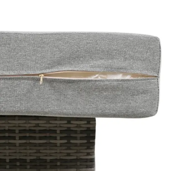 4-Piece Outdoor Patio Conversation Set With Cushions, Metal Modular Sofa Set 4W - ModernLuxe image {11}