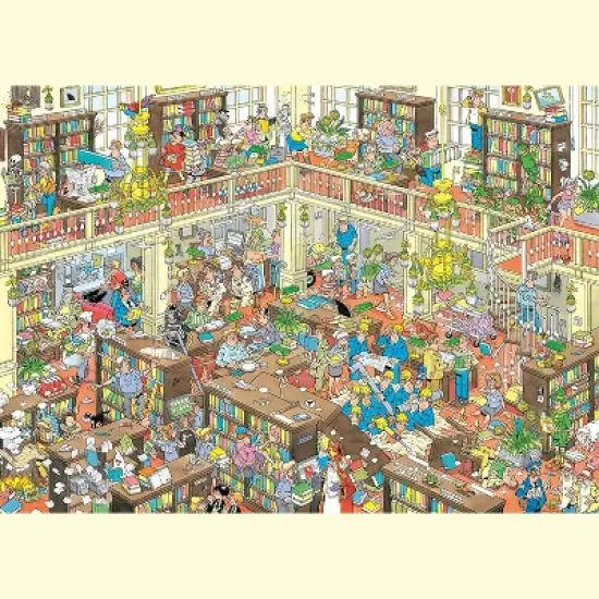 The Library Comic Jigsaw Puzzle, 1000 Pieces, by Jumbo Toys image {3}