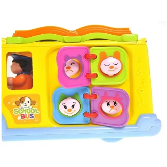 Insten Learning School Bus Toy With Flashing Lights & Sounds for Toddlers Education image {5}