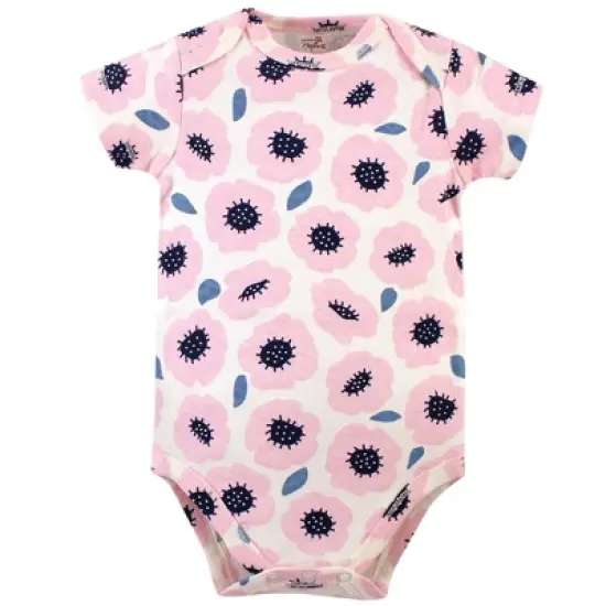 Touched by Nature Baby Girl Organic Cotton Bodysuits 5pk, Blossoms image {3}