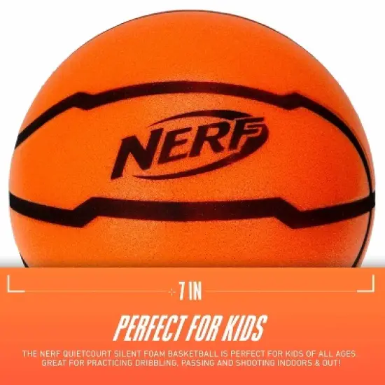 NERF Quiet Court Mini Basketball - Orange image {1}