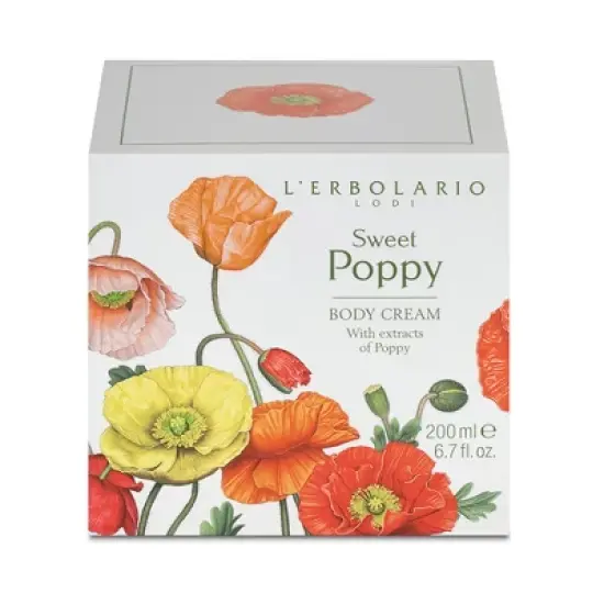 L'Erbolario Sweet Poppy Body Cream - Body Cream for Dry Skin - 6.7 oz image {3}