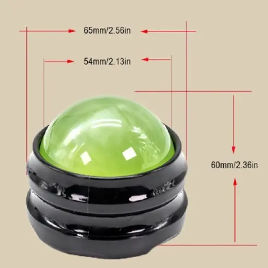 Evo Bytes Massage Roller Ball - Handheld Manual Body Massager - Jade image {5}