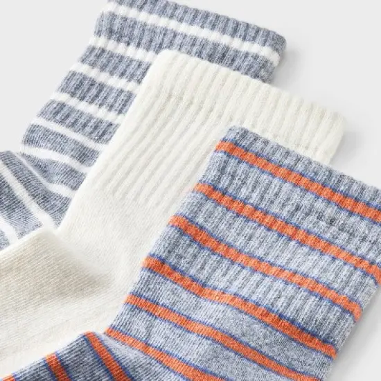 Women's Cushioned Striped/Solid 3pk Mid Crew Socks - Universal Thread&trade; 4-10 image {2}