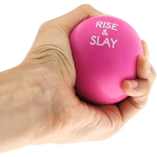 Juvale 6 Pack Pink Girl Power Stress Balls Stress Relief Toys for Women with Motivational Sayings image {2}