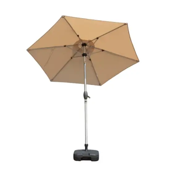 CLIHOME 7.5FT Outdoor Patio Umbrella with Push Button Tilt and Crank,UV Protection Waterproof Sun Umbrella(Base Not Included) image {7}