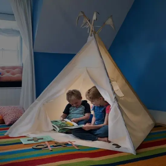 HearthSong - 4' Light-Up Fabric Play Tent with Sewn-in Floor image {2}