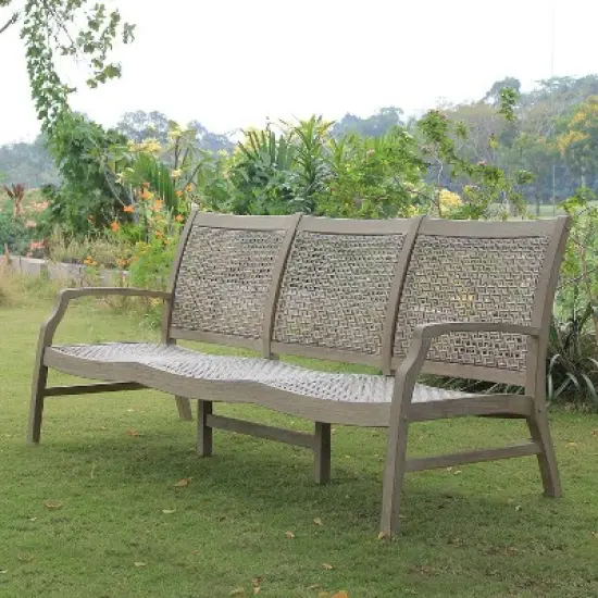 Teak Zuma Patio Sofa Gray - Cambridge Casual image {2}
