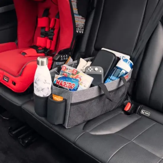 Diono Travel Pal XL Back Seat Car Organizer, 12 Compartments, Insulated Drink Holder, Carry Handles, Gray image {1}