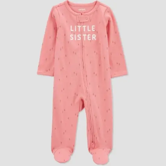 Carter's Just One You&reg;️ Baby Girls' Floral Little Sister Sleep N' Play - Pink image {3}