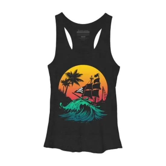 Women's Design By Humans Welcome summer from pirates By NLKart Racerback Tank Top image {3}