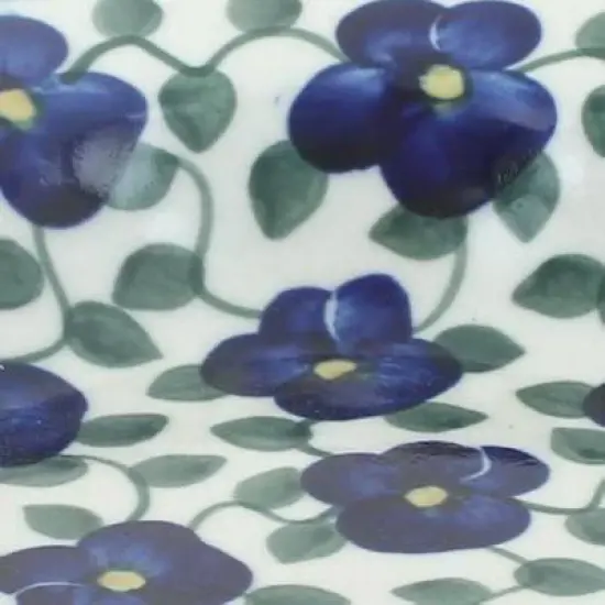 Blue Rose Polish Pottery 5F WR Unikat Soup Plate with Rim image {2}