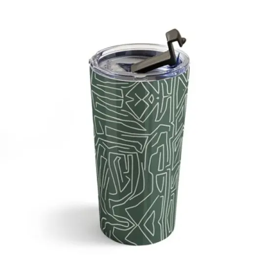 Marta Barragan Camarasa Abstract pattern linear stroke Travel Mug 20 oz Stainless Steel Travel Mug - Deny Designs image {1}