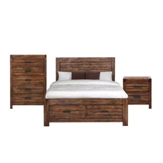3pc Wren Platform Storage Bedroom Set Chestnut - Picket House Furnishings image {14}