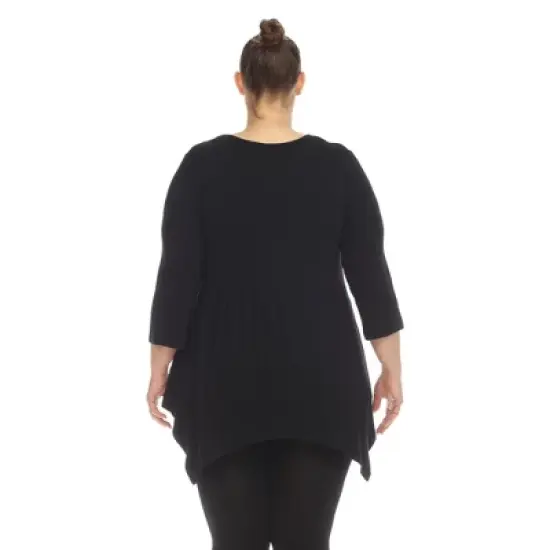 Plus Size Empire Cut V-Neck Tunic Top image {2}