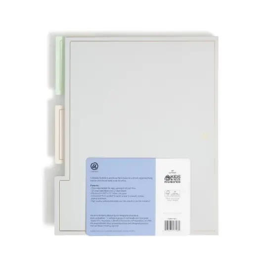 U Brands Paper Folder 9ct File Folders with Pockets Soft Pastels image {3}
