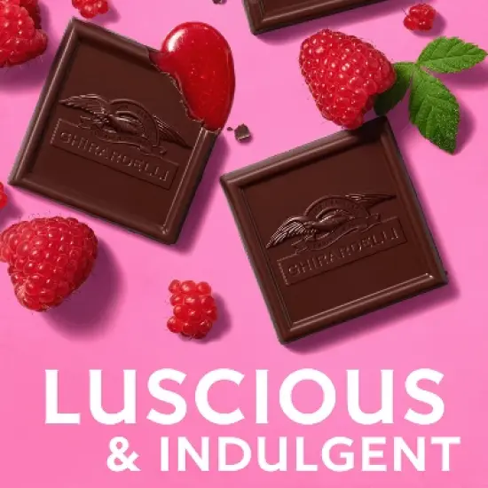 Ghirardelli Dark Chocolate Candy SQUARES with Raspberry Filling - 5.32oz image {3}