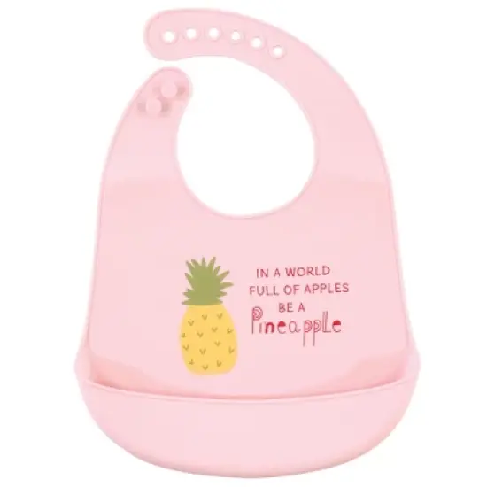 Hudson Baby Infant Girl Silicone Bibs 2pk, Fruits, One Size image {2}