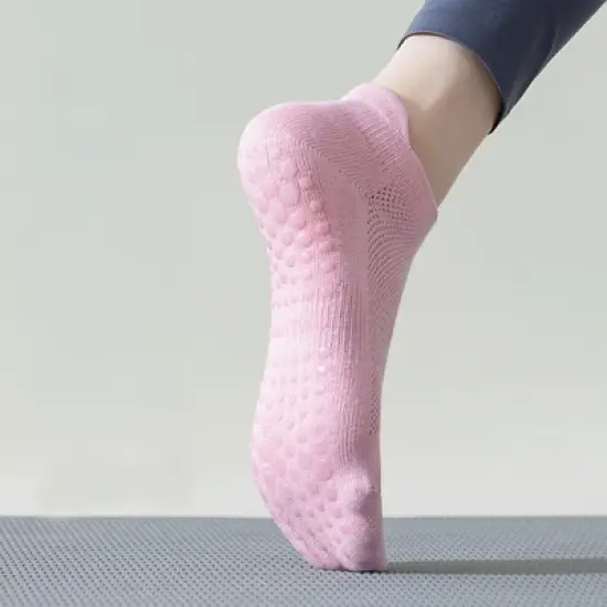 Anna-Kaci 4-Pack Women's Mesh Top Non-Slip Yoga Socks with Full Sole Grips and Breathable Lightweight Fabric image {5}