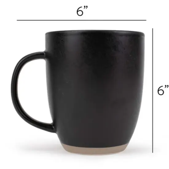 Elanze Designs Raw Clay Bottom Warm Assorted 13 ounce Ceramic Coffee Mugs Set of 4 image {3}