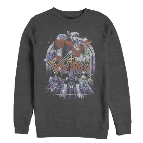 Men's Voltron: Defender of the Universe Retro Robot Lions Sweatshirt image {2}