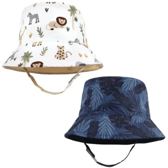 Hudson Baby Infant Boy Sun Protection Hat, Tropical Safari image {8}