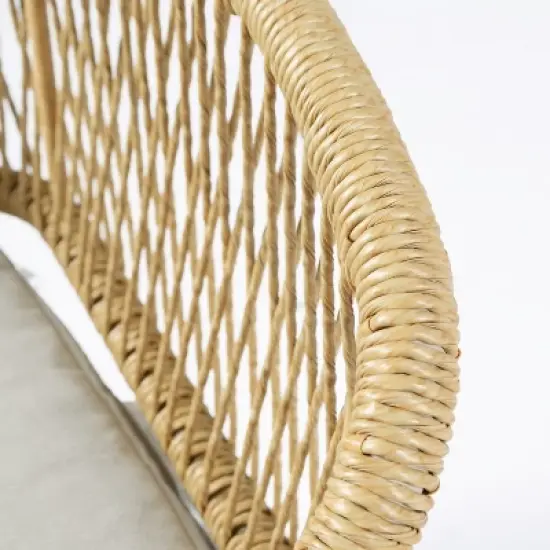 Christopher Knight Home Jiana 7 Pieces Outdoor Rustic Expandable Rattan, Metal and Acacia Wood Dining Set image {9}