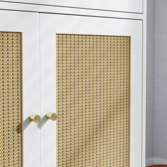 Cat Litter Box Enclosure, Hidden Litter Box Cabinet Furniture with with Drawer and Scratch Pad Doors, Indoor Wood Cat Kitty House Furniture image {4}