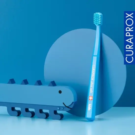 Curaprox Kids Toothbrush, Ultra Soft for Ages 4&ndash;12 with Small Head and Gentle Cleaning Power image {5}