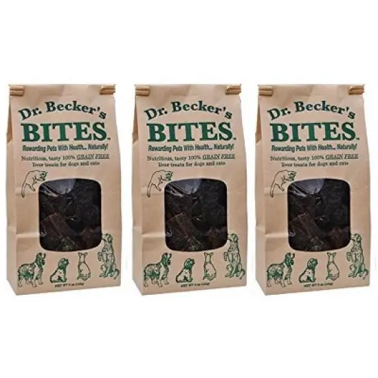 Dr. Becker's Bites Grain Free Treats For Dogs & Cats, 3 Packs image {3}