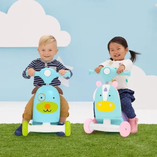 Skip Hop Kids' 3-in-1 Ride On Scooter and Wagon Toy - Dog image {8}